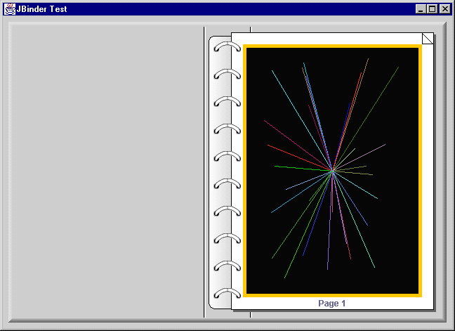 Figure 1: JBinder displaying page1 in a book of simple artwork.