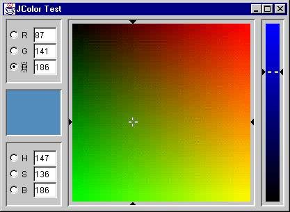 Figure 1: JColor in the Blue View.