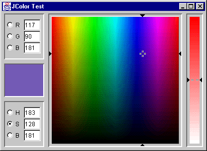 Figure 3: JColor in the Saturation View.