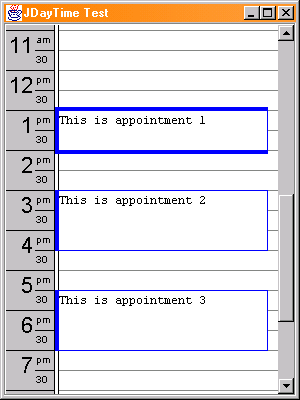 Figure 1: JDayTime with a light afternoon schedule.