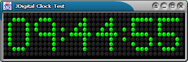 Figure 1: A functional Digital Clock 
based on JDigital, uses the LEDRenderer with the ROUND option.