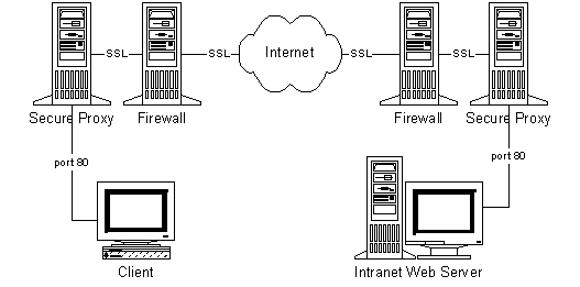 Figure 1: Virtual Networking with a Secure Proxy.